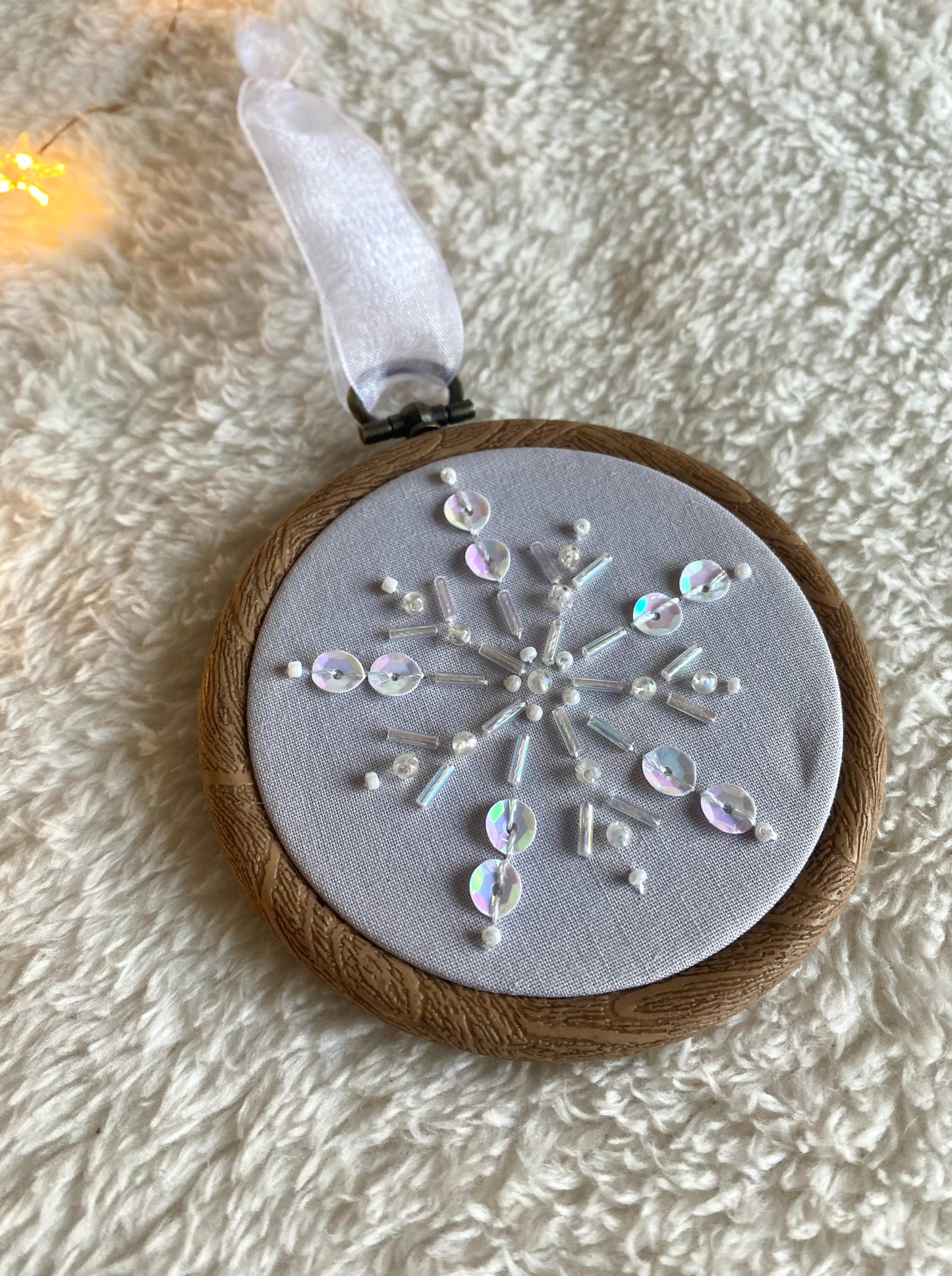 Snowflake Decoration - Light Grey