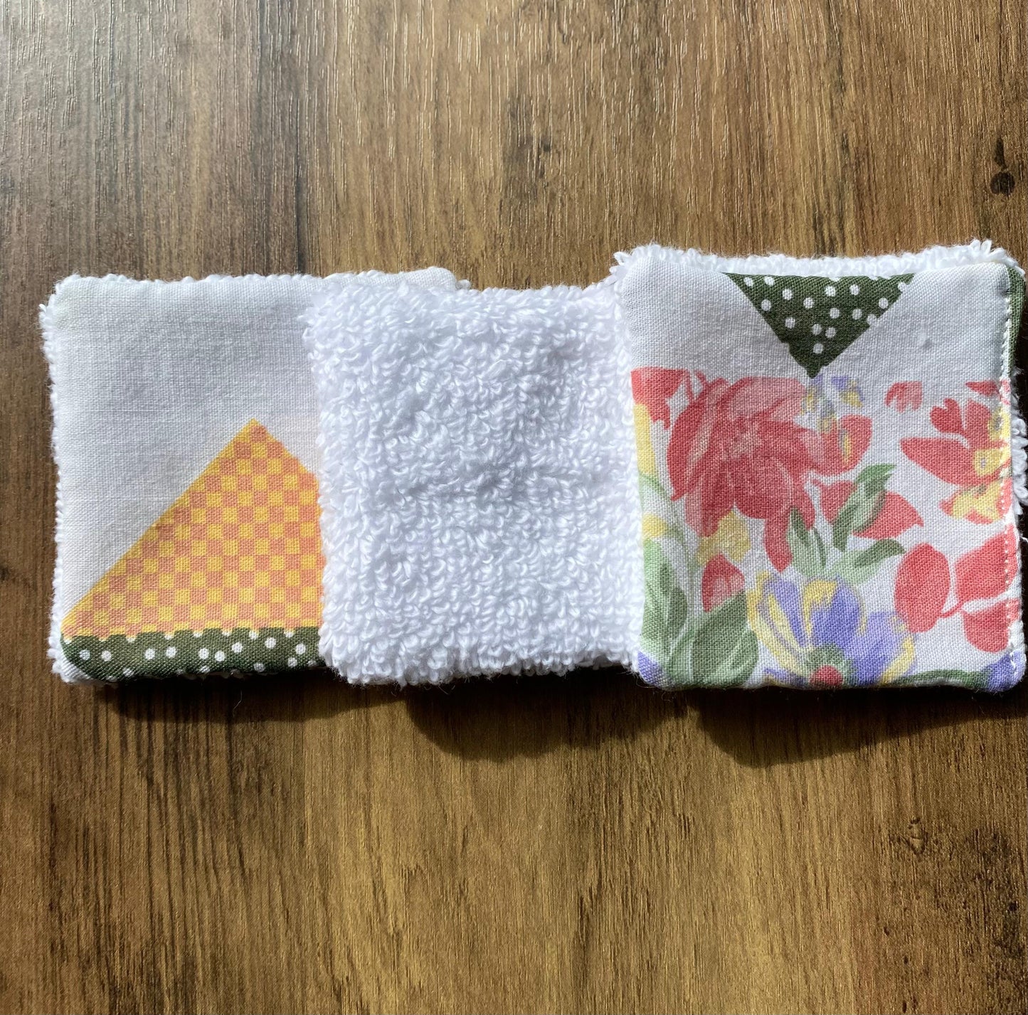 Geometric - Up-Cycled Fabric Reusable Cleansing Pads - Pack of 3 or 6