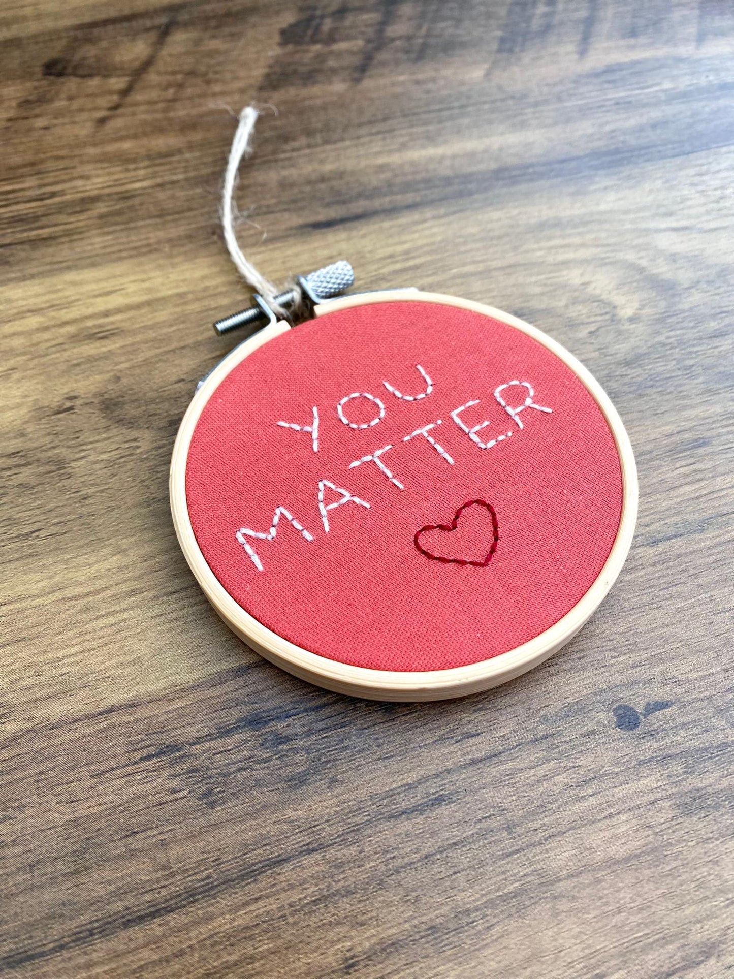 'You Matter' Hand Embroidered Mini Wall Hanging
