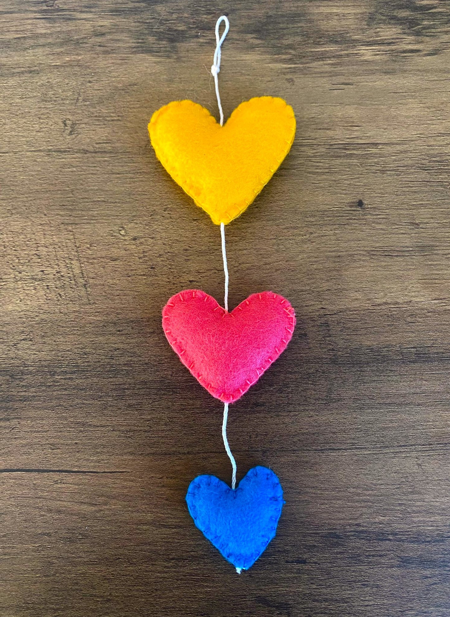 Hearts Hanging Decoration - Bright