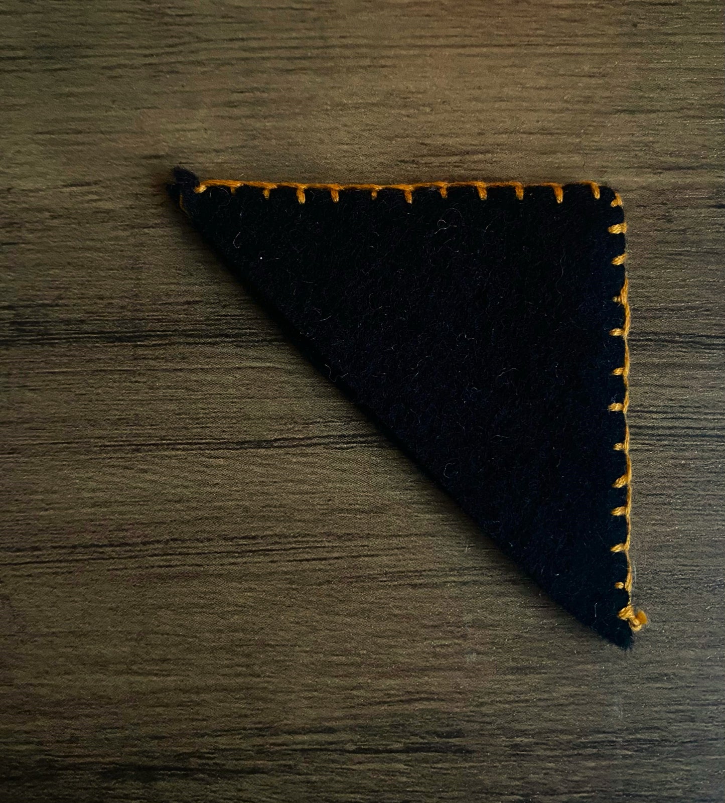 Hand Embroidered Bookmark - Black (Plain)