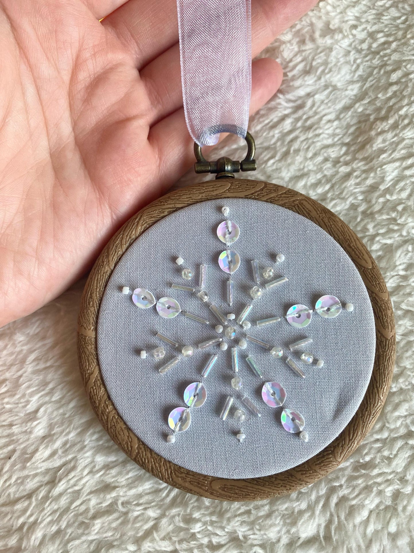 Snowflake Decoration - Light Grey