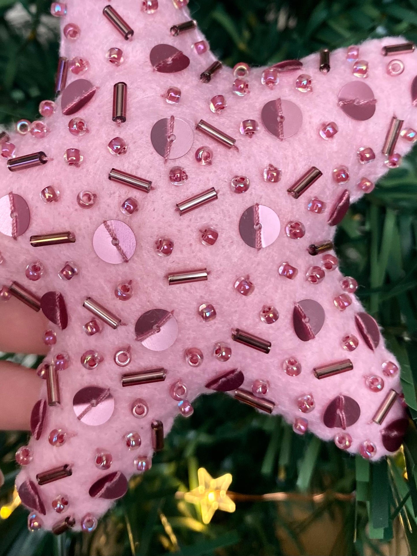 Sparkly Star Decoration - Pink