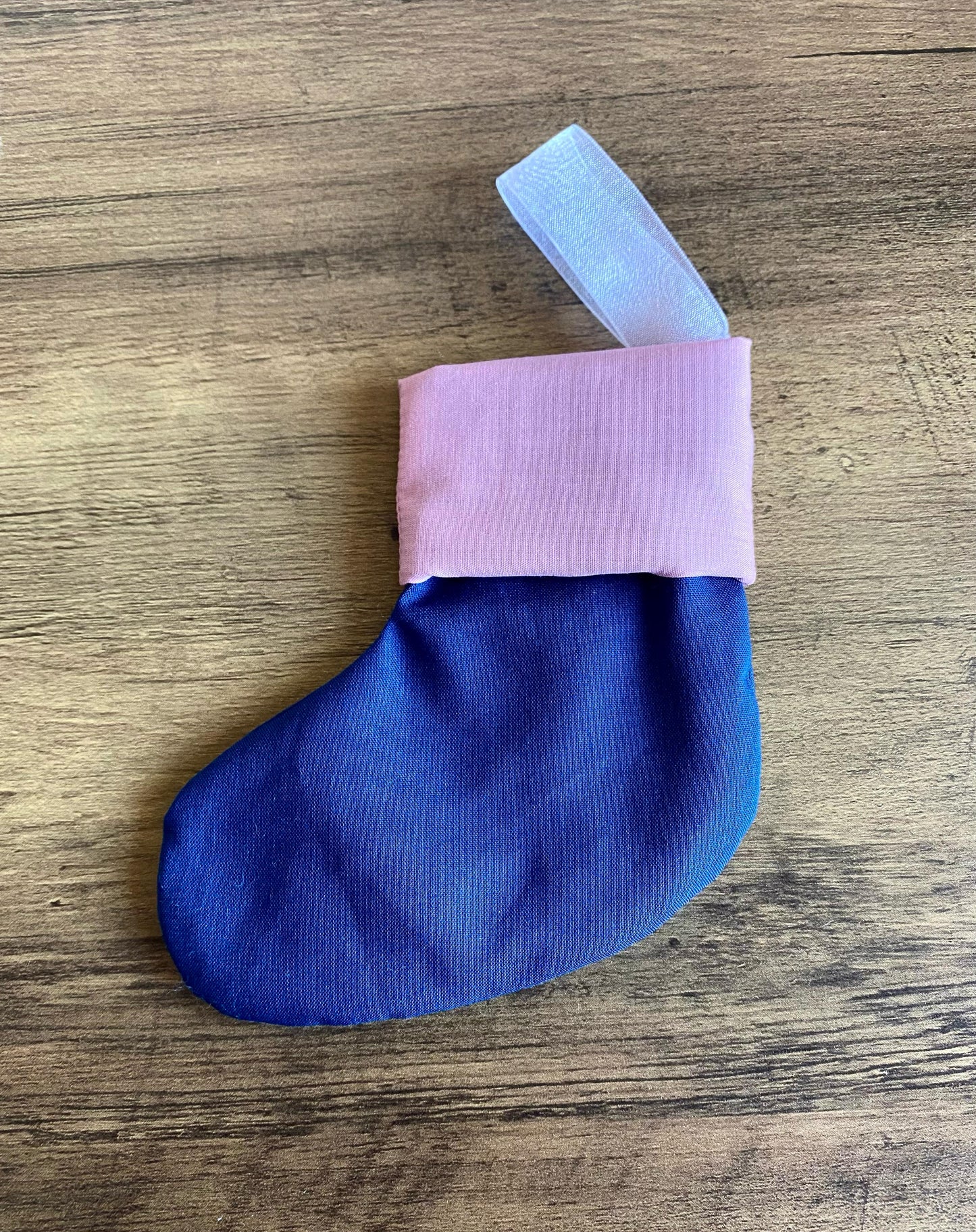 Mini Stocking - Blue & Pink