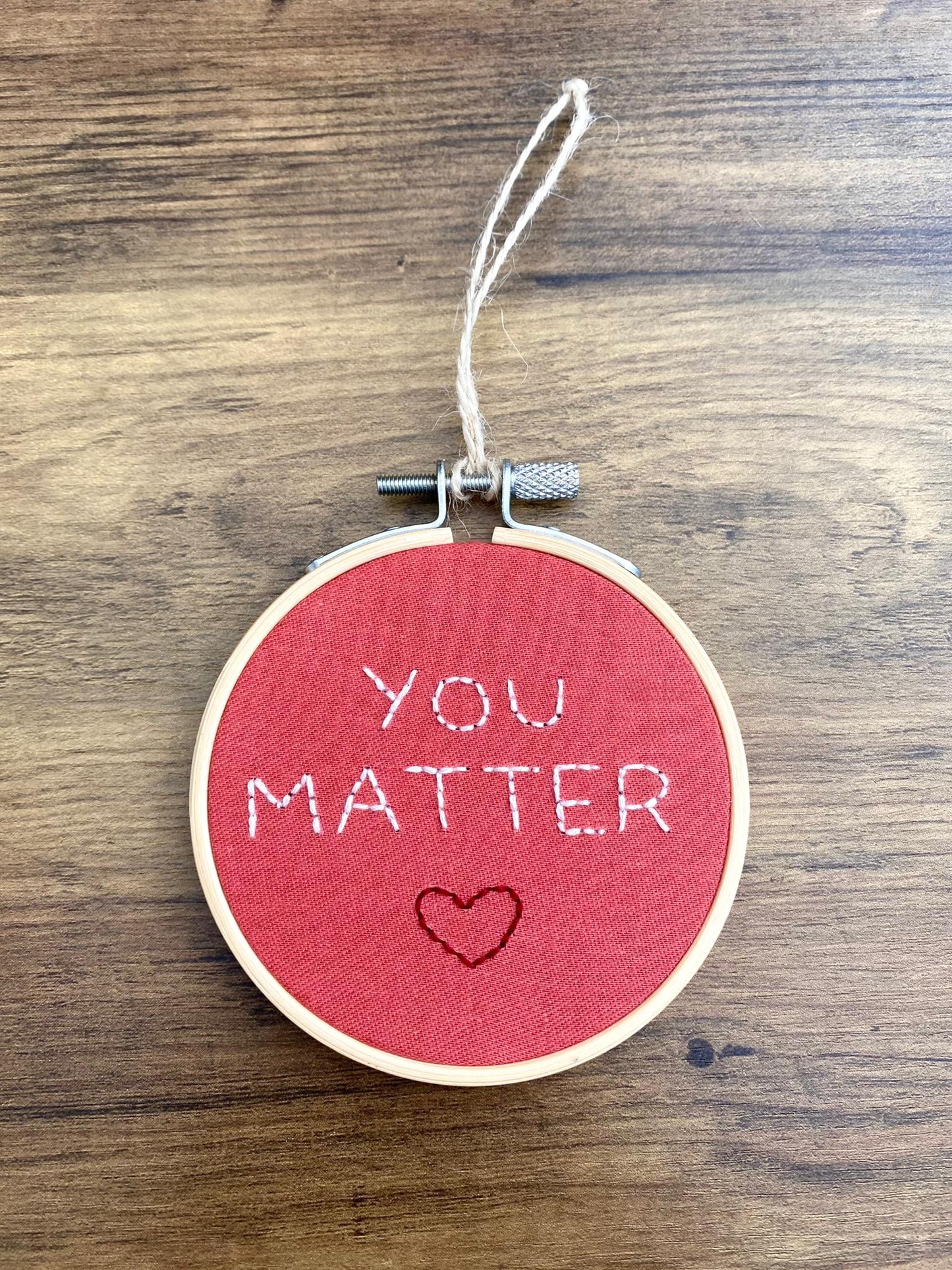 'You Matter' Hand Embroidered Mini Wall Hanging