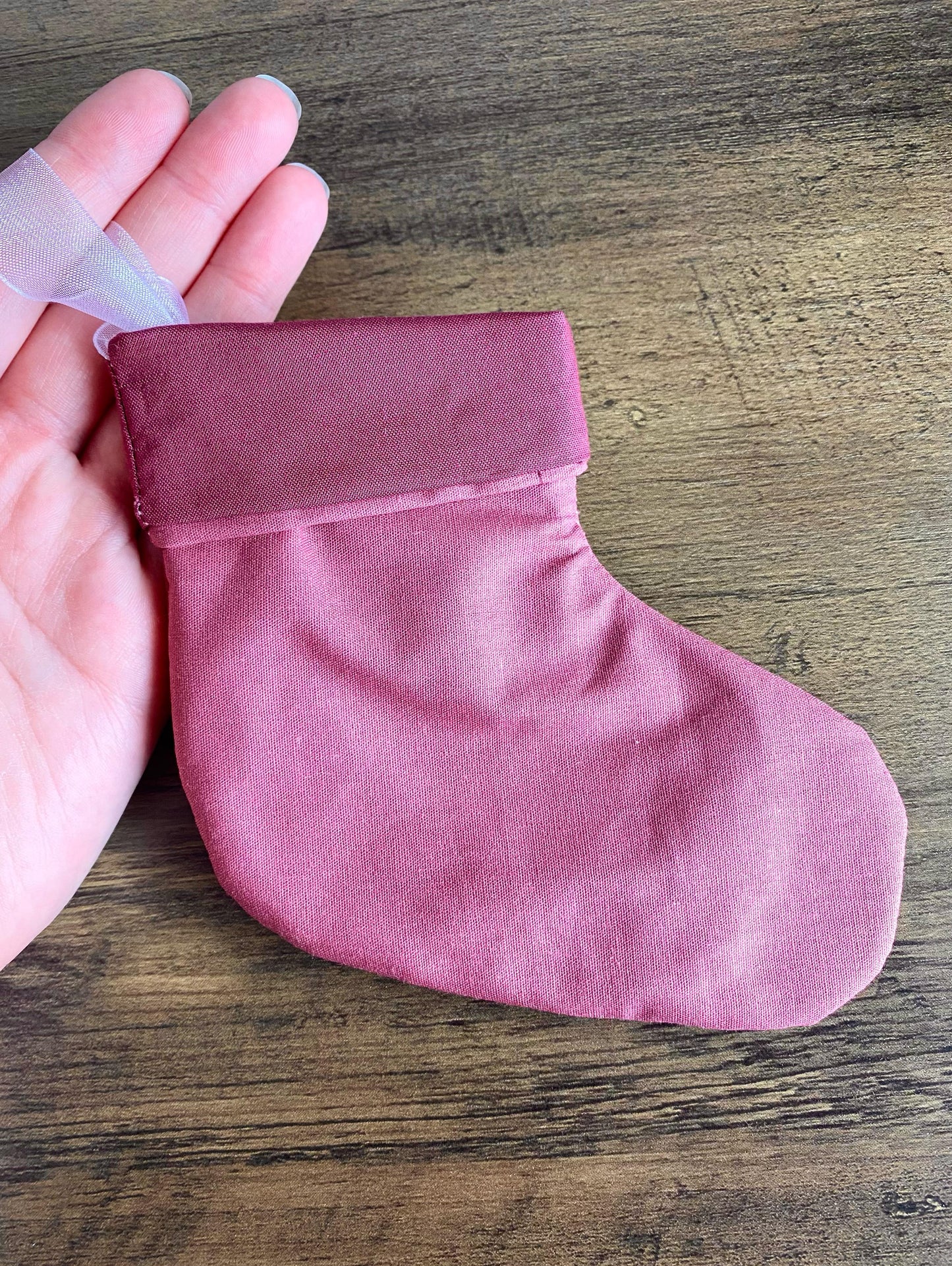 Mini Stocking - Rose Pink