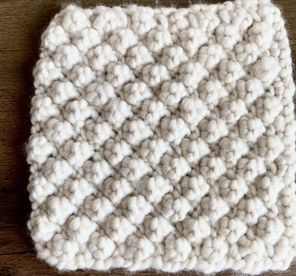 Knitted Hot Pan Holder - Cream