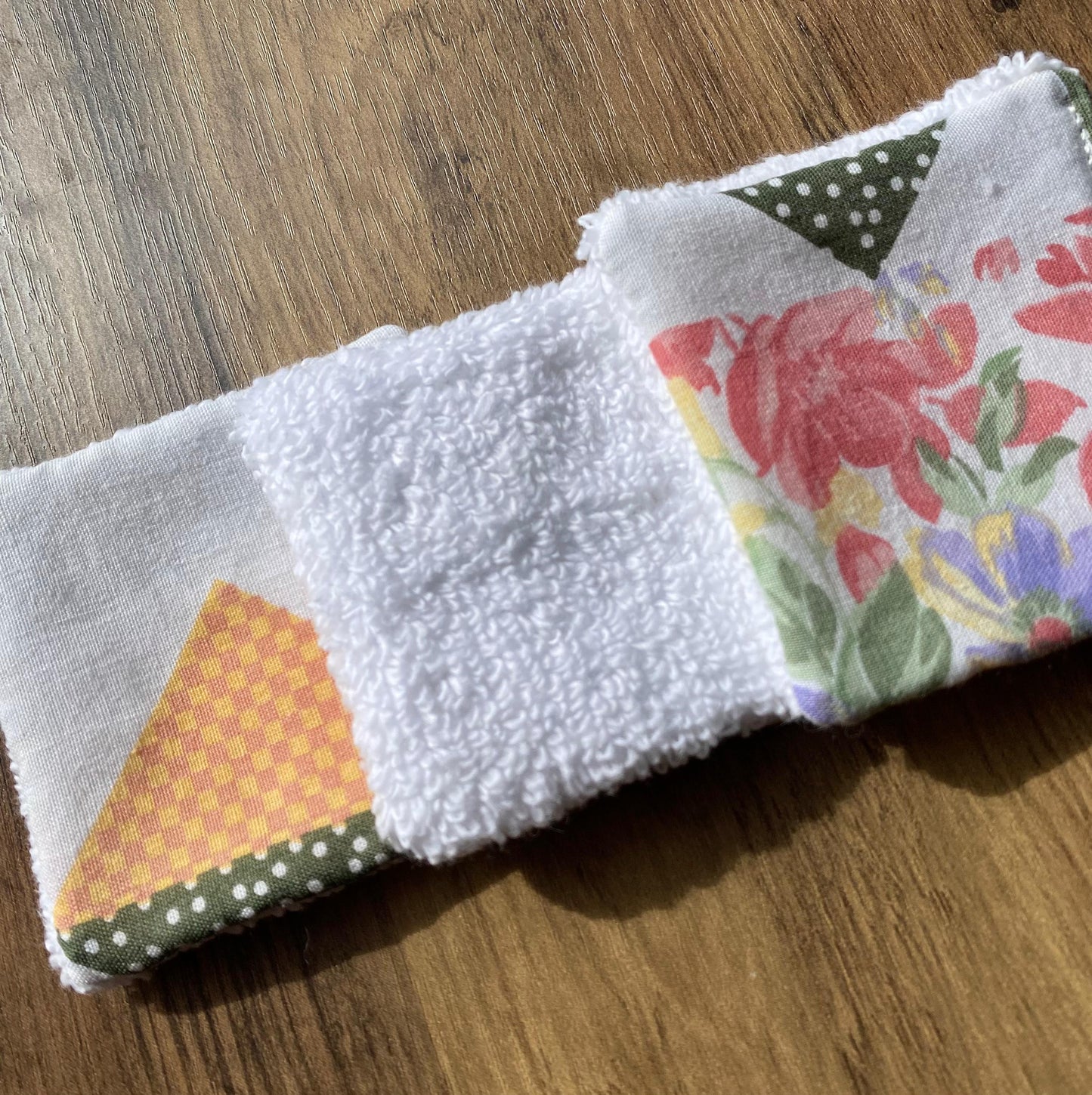 Geometric - Up-Cycled Fabric Reusable Cleansing Pads - Pack of 3 or 6