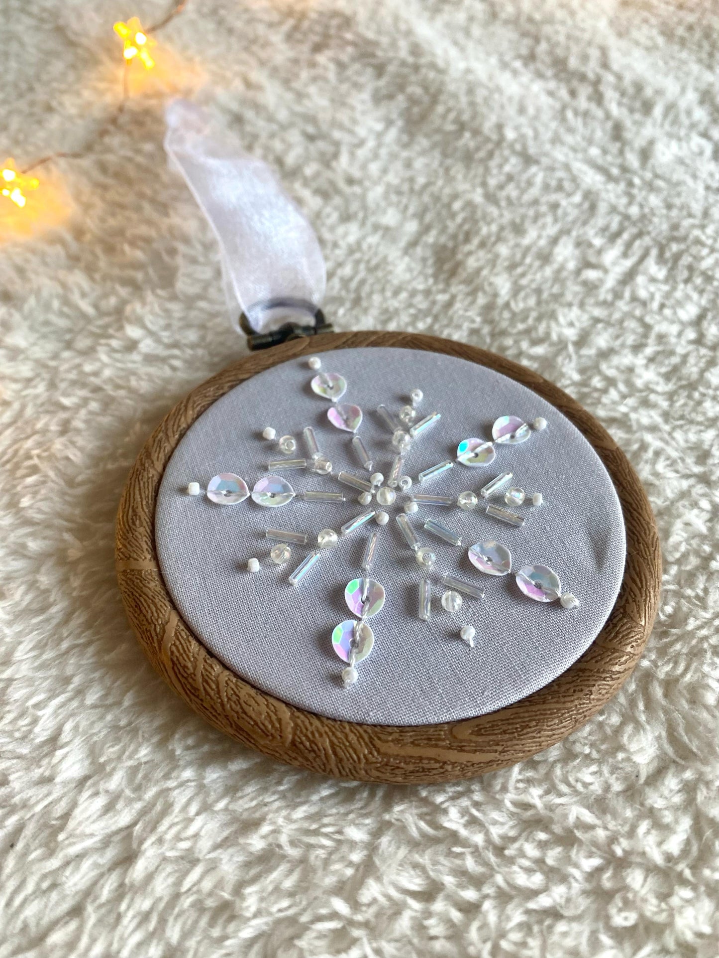 Snowflake Decoration - Light Grey