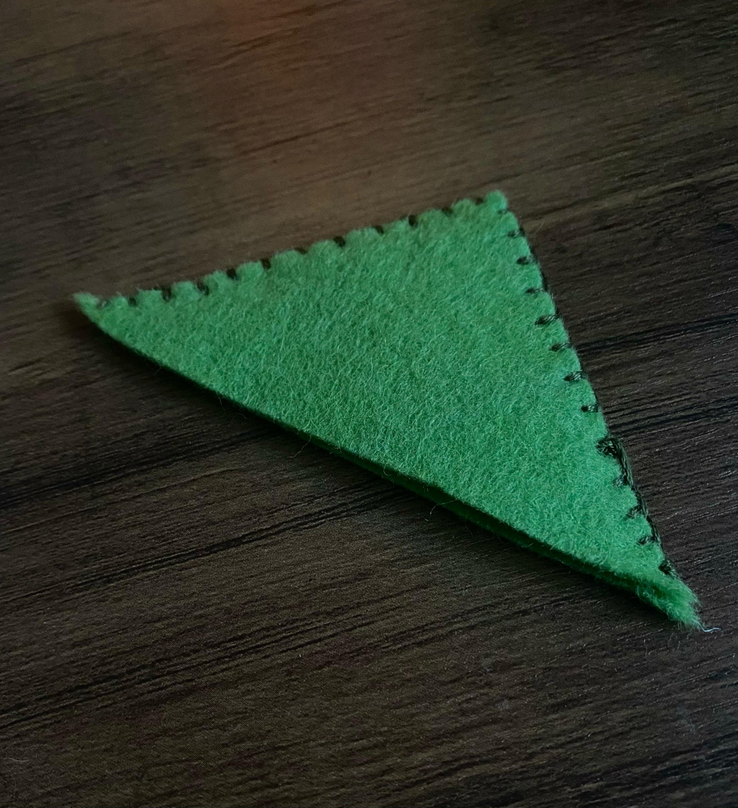 Hand Embroidered Bookmark - Green (Plain)