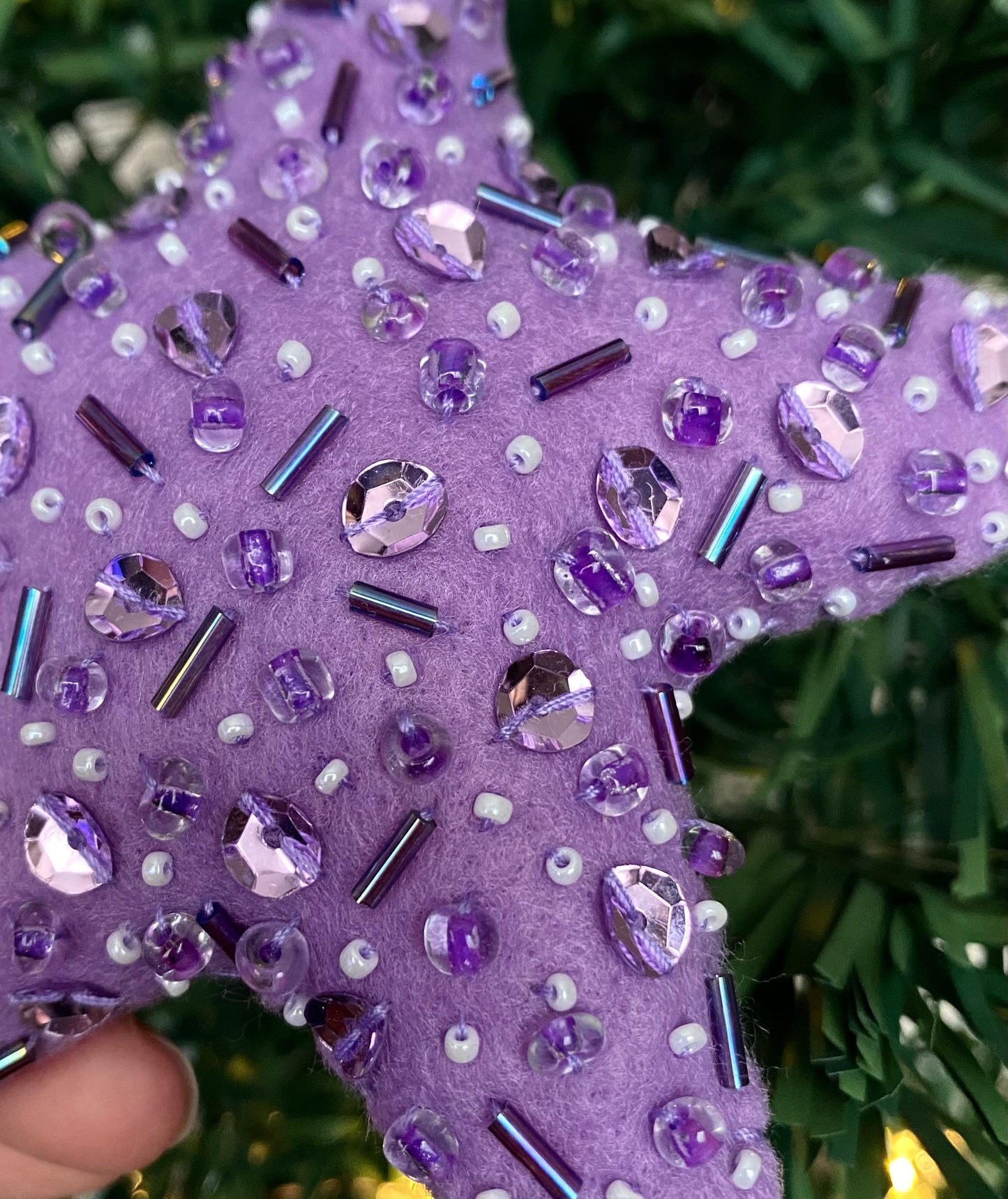 Sparkly Star Decoration - Lilac