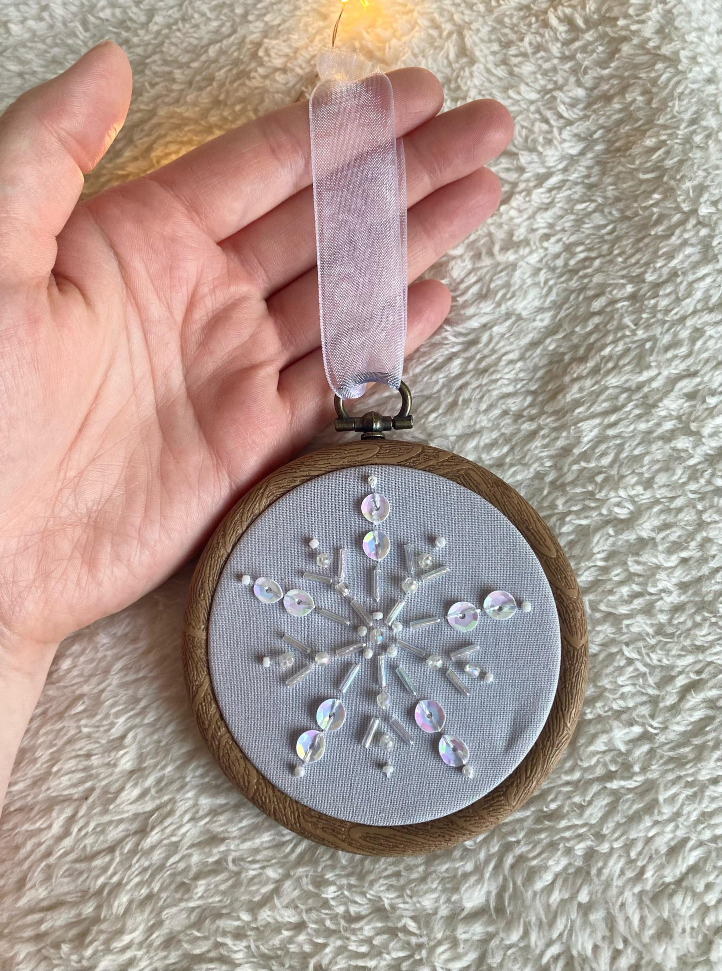 Snowflake Decoration - Light Grey