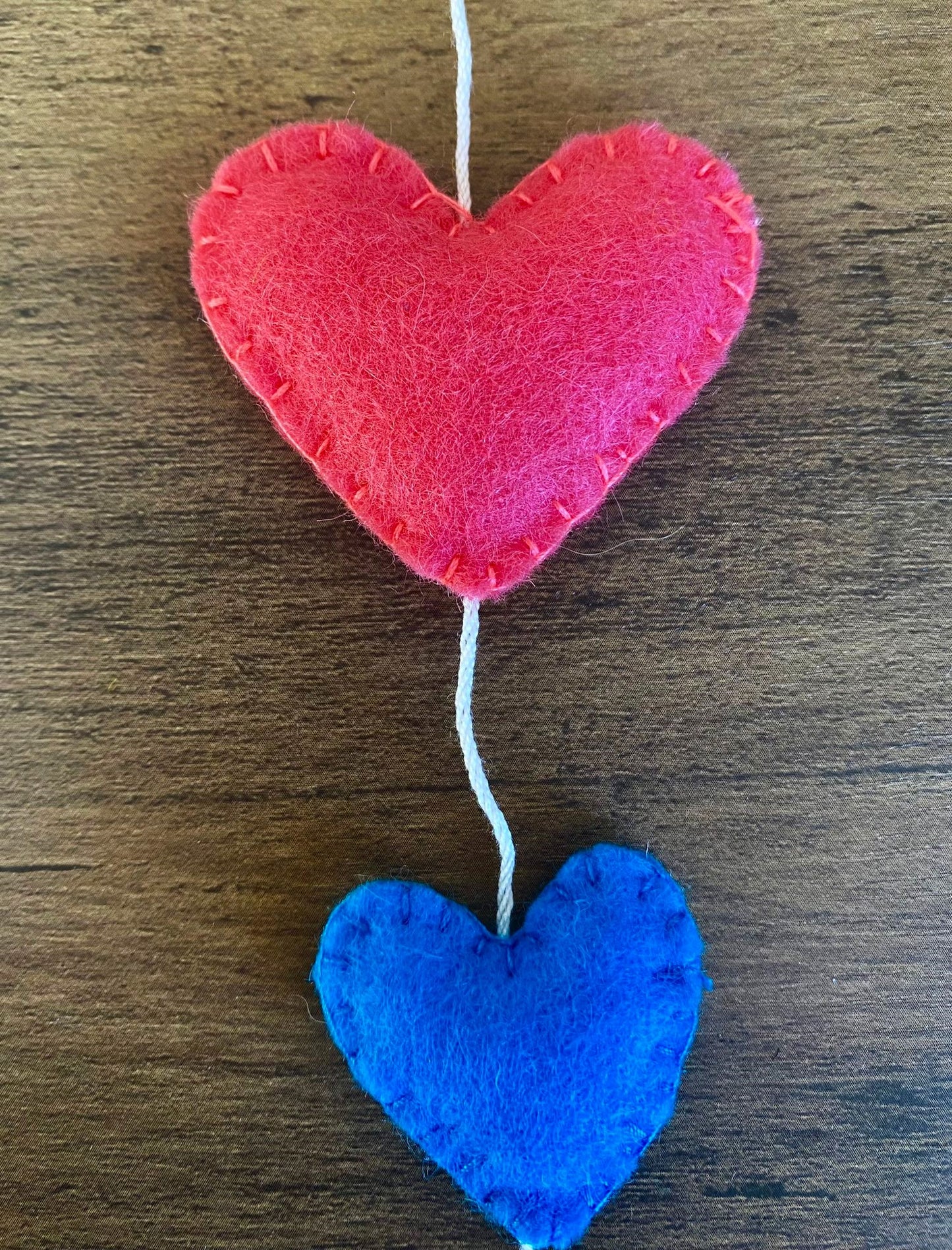 Hearts Hanging Decoration - Bright