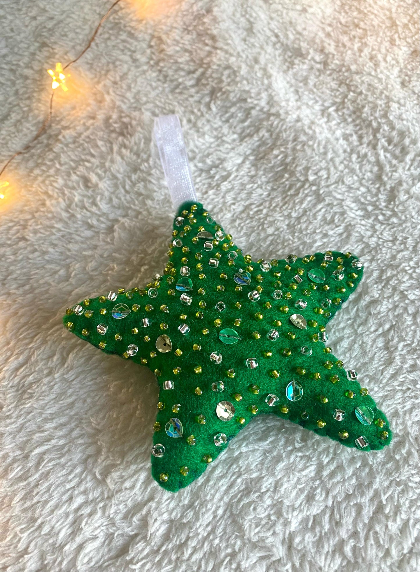 Sparkly Star Decoration - Green