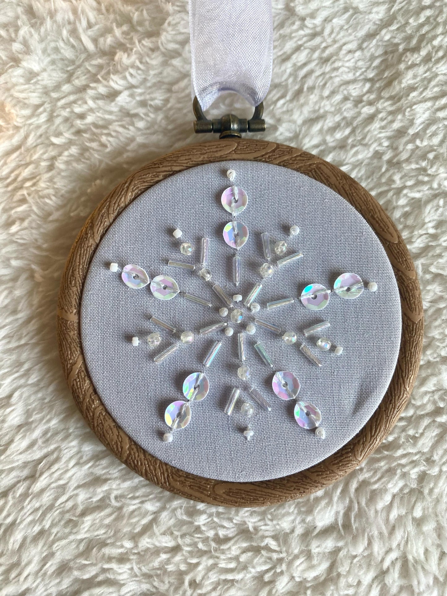 Snowflake Decoration - Light Grey