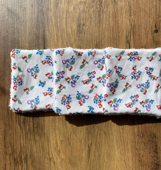 Ditsy Floral - Up-Cycled Fabric Reusable Cleansing Pads - Pack of 3 or 6