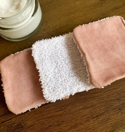 Reusable Cleansing Pads Pack of 3 - Blush Pink