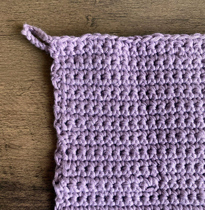 Hand Crocheted Dishcloth - Lilac