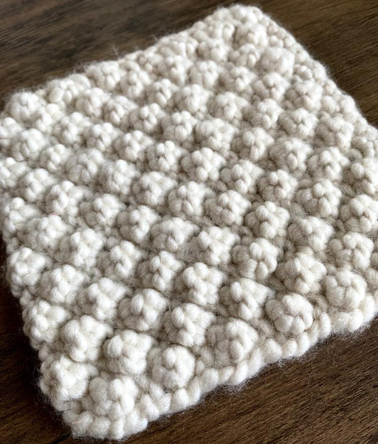 Knitted Hot Pan Holder - Cream