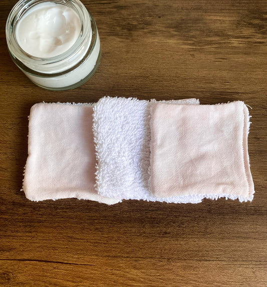 Reusable Cleansing Pads Pack of 3 - Pale Pink