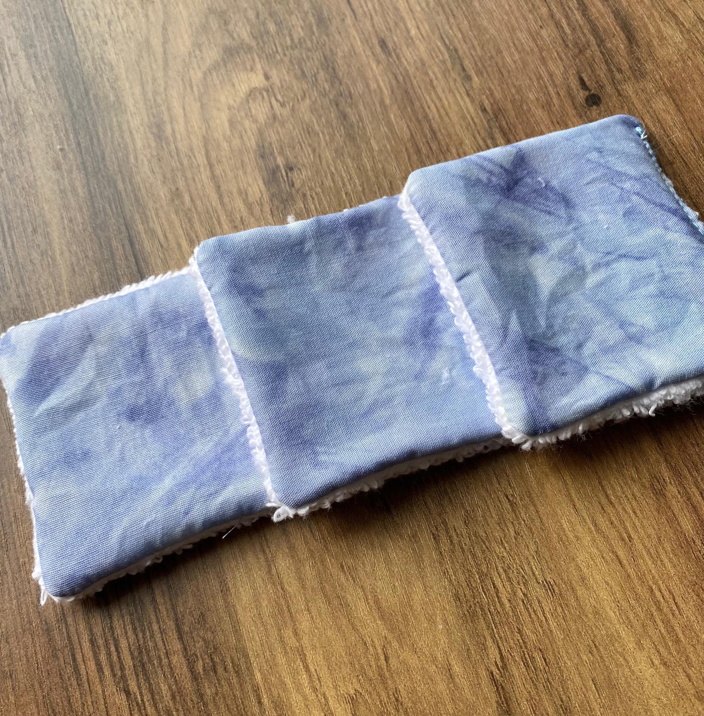 Blue Tie Dye - Up-Cycled Fabric Reusable Cleansing Pads - Pack of 3 or 6