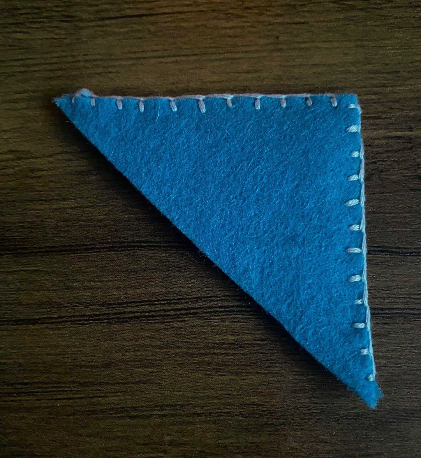 Hand Embroidered Bookmark - Blue (Plain)