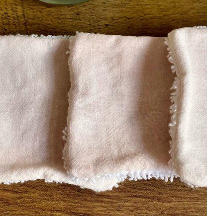 Reusable Cleansing Pads Pack of 3 - Pale Pink