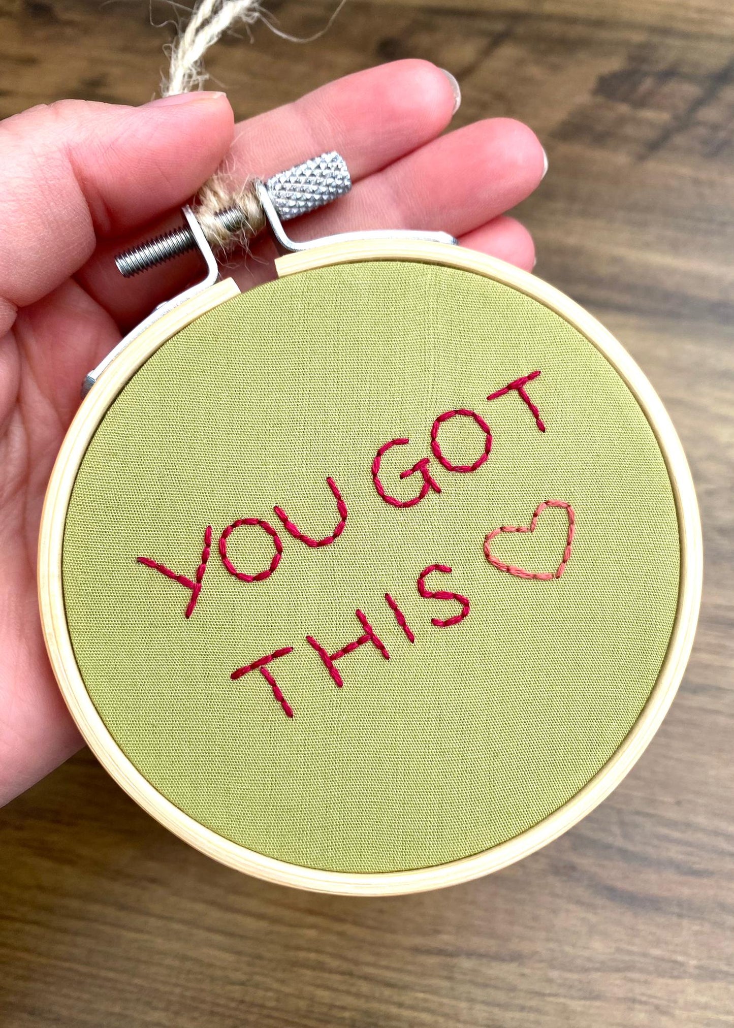 'You Got This' Hand Embroidered Mini Wall Hanging