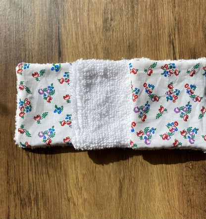 Ditsy Floral - Up-Cycled Fabric Reusable Cleansing Pads - Pack of 3 or 6