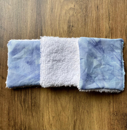 Blue Tie Dye - Up-Cycled Fabric Reusable Cleansing Pads - Pack of 3 or 6