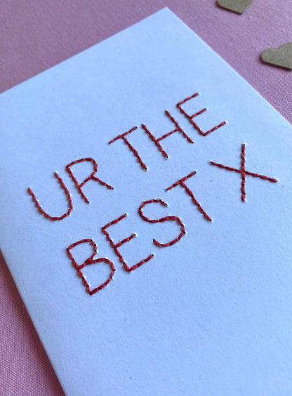Custom Designed Hand Embroidered Card