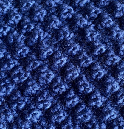 Knitted Hot Pan Holder - Blue