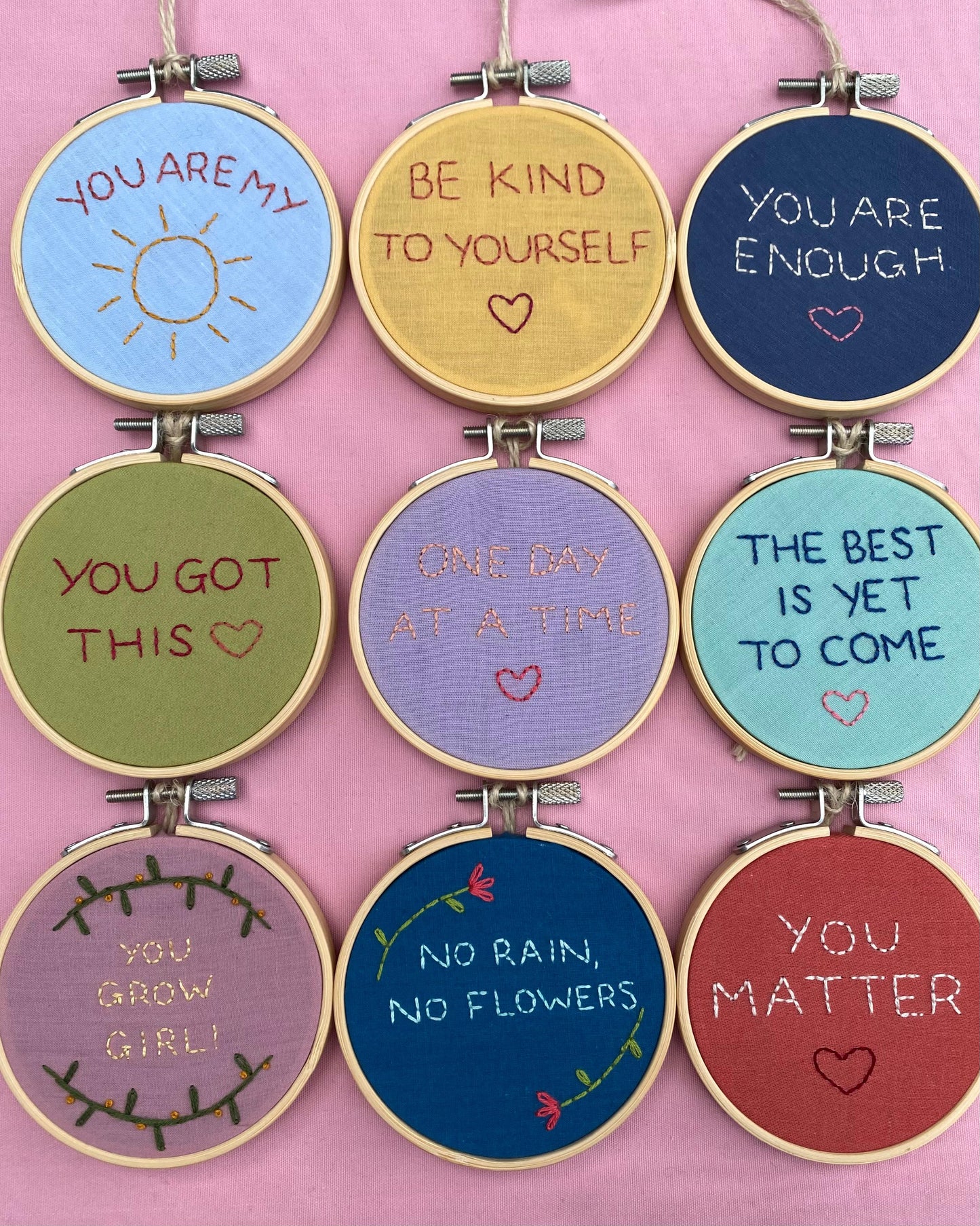 'You Got This' Hand Embroidered Mini Wall Hanging